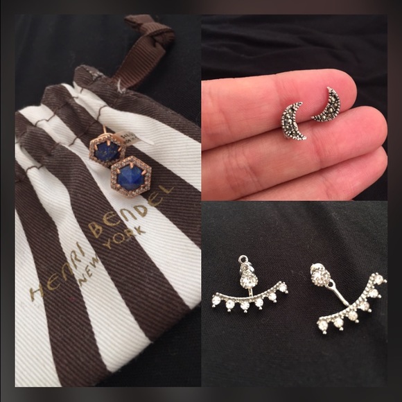 Henri Bendel earrings- Crescent Moon- Ear jacket.