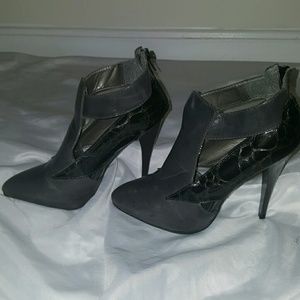 Gray and Black cut out sandal