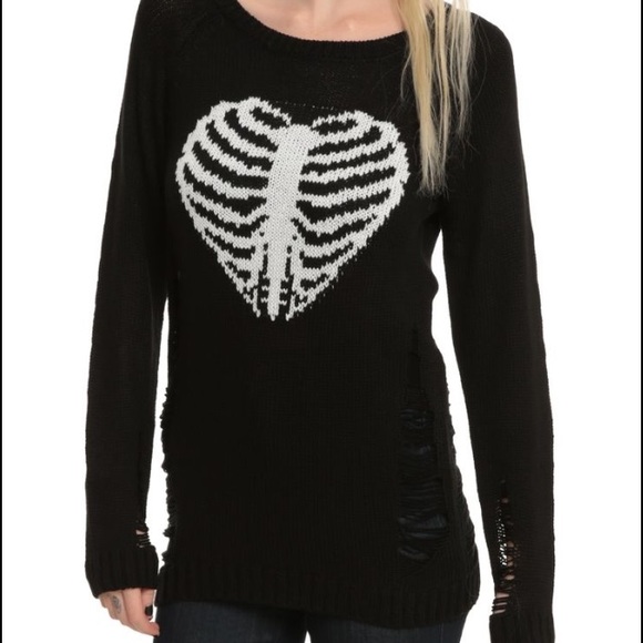 Hot Topic Sweaters - Hot Topic Skeleton sweater