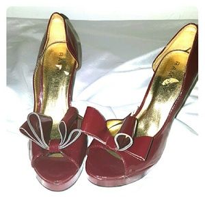 Burgundy Bowtie sandal