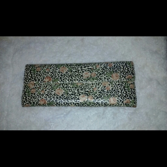 Leopard And Rose Print Clutch