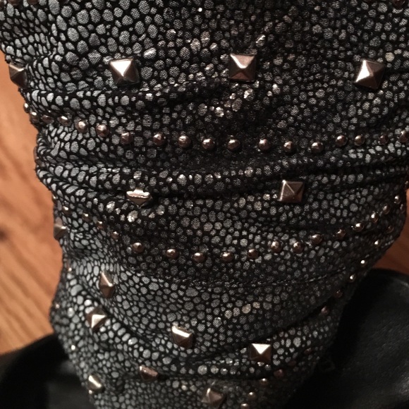 BCBGeneration black ombre studded peep toe booties - Picture 4 of 4