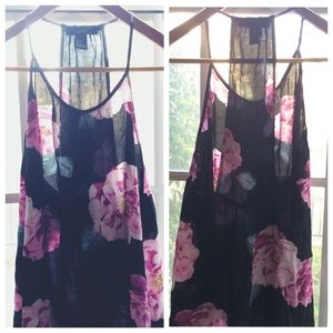 Long breezy floral tank