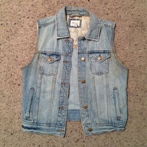 F21 denim vest
