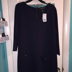 Forever 21+ navy blue aline dress