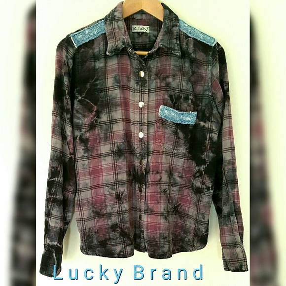 Riley (Lucky Brand) Shibori Flannel Shirt