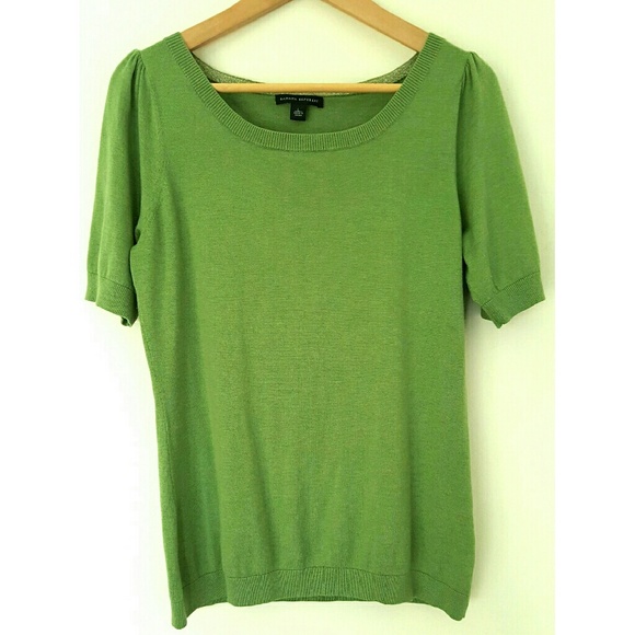 Banana Republic Green Short Sleeve Sweater