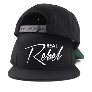 Black SnapBack with white writing
