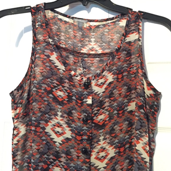 Chiffon button down blouse