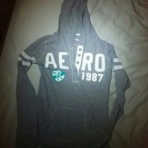 Long sleeve button up hoodie