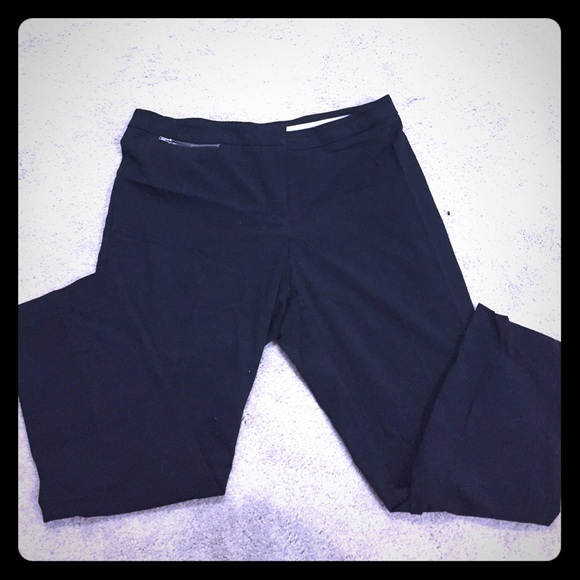 Straight leg black slacks