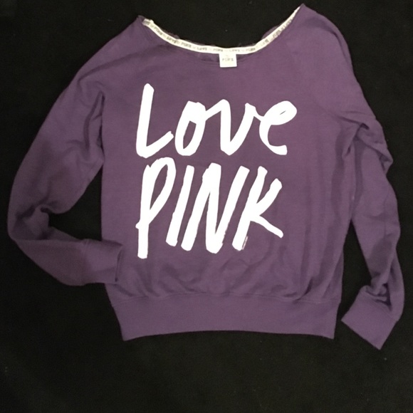 Purple off the shoulder sweatshirt!