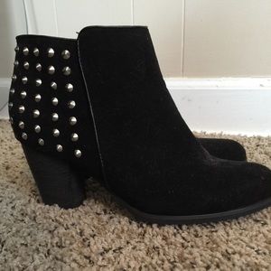 Black Studded Booties