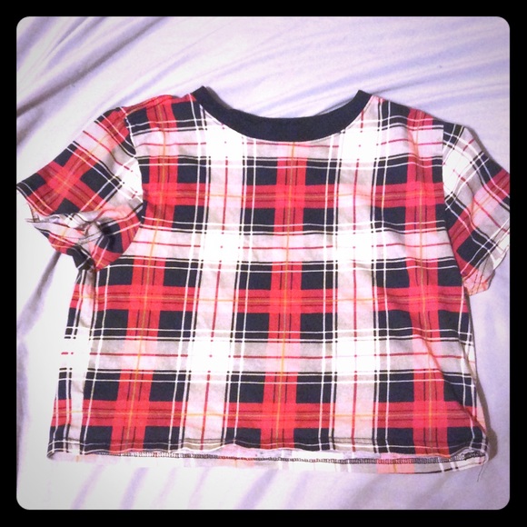 Forever 21 Plaid Croptop - Picture 1 of 4
