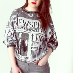 #WeLoveCrewNecks Newspaper Sweater 🎉