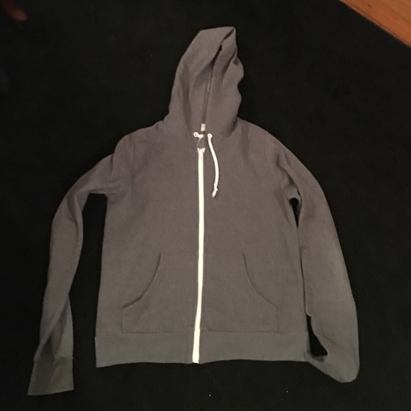 Plain grey zip up hoodie