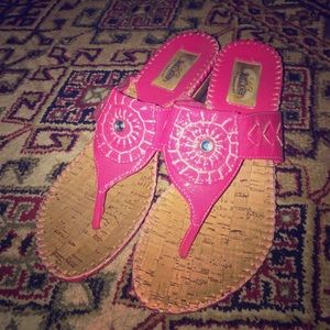Pink Kitten Heel Sandals