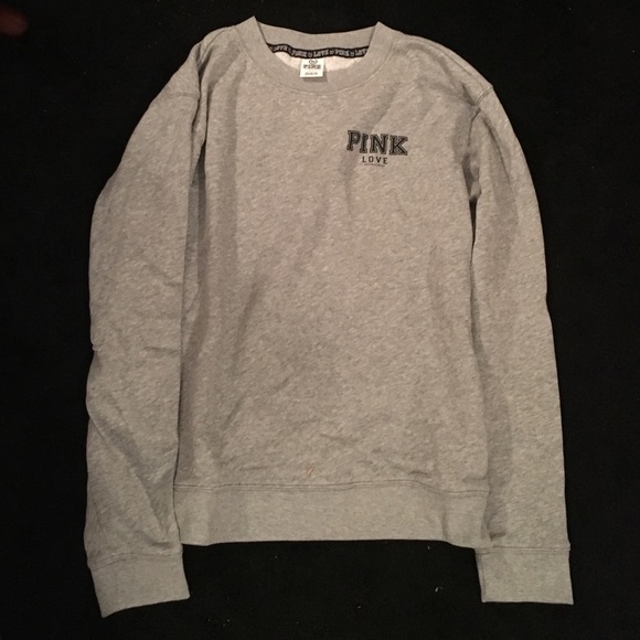 Grey Victoria secret pink sweatshirt