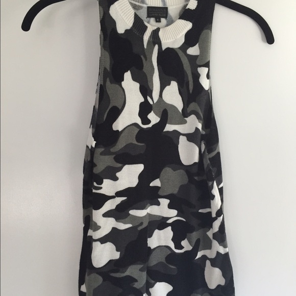River Island camoflage tank top