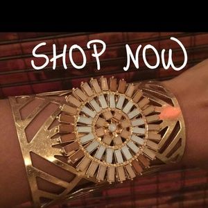 Aztec  Crystal  Cutout  Cuff