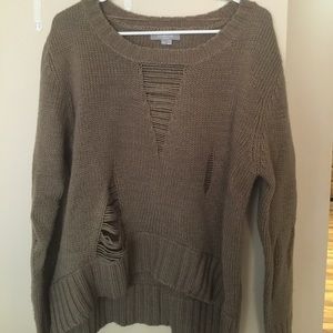 Distressed sweater