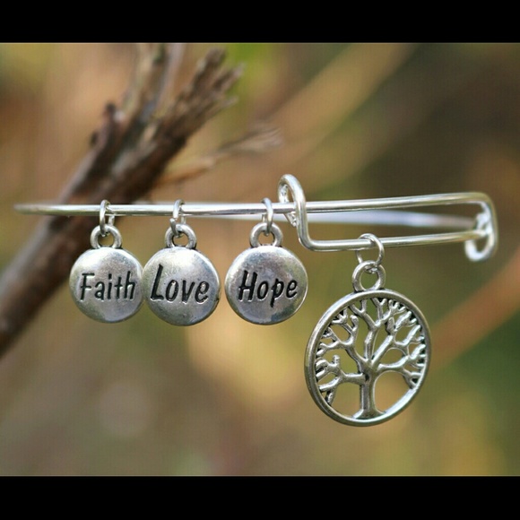 zdazzled Jewelry - Sale Faith.Love.Hope Bangle Bracelet New