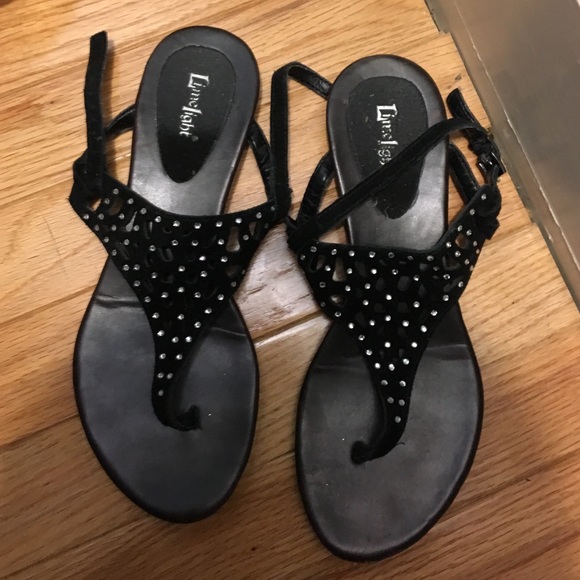 black sandals