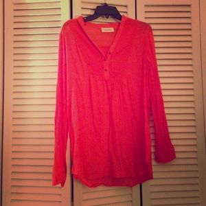 Coral Long Sleeve Blouse