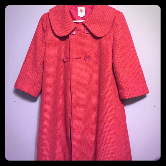 Red coat by tulle