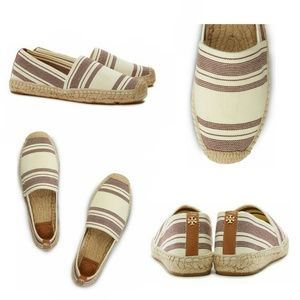 NEW Tory burch stripe elastic espadrille
