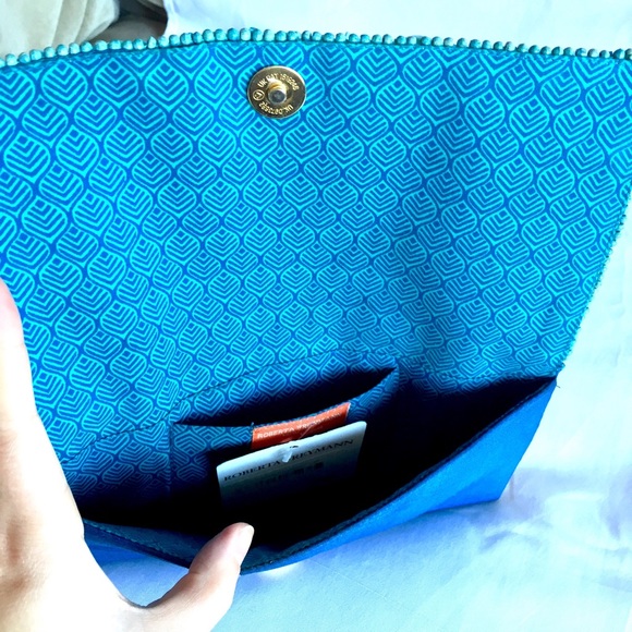 ⛔️SOLD⛔️Roberta Freymann Turquoise Clutch - Picture 2 of 4