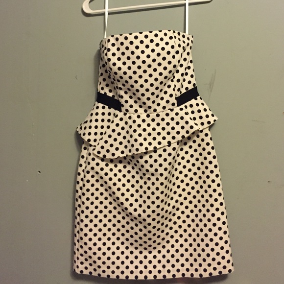 White House black market polka dot dress