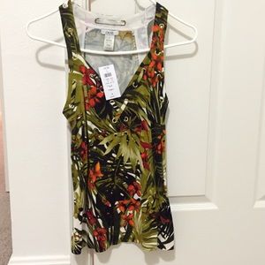 Cache fancy sleeveless colorful top NEW WITH TAGS!