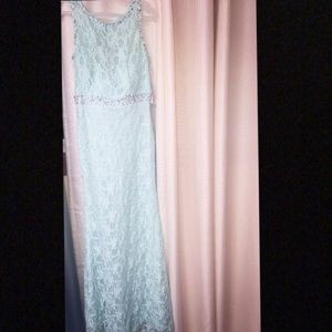 Long Mermaid Prom/Homecoming Mint Green Dress.
