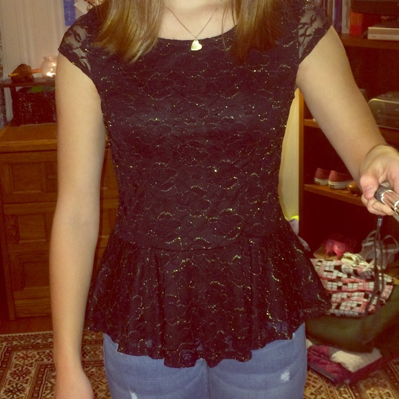 Black Lacy Shirt