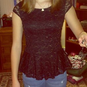 Black Lacy Shirt