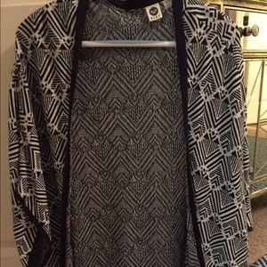 Blue and white printed sweater