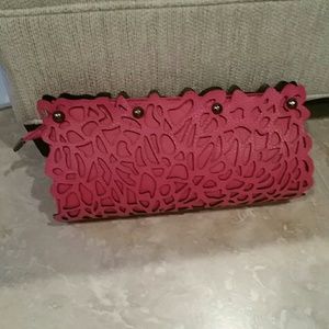 Hot pink clutch