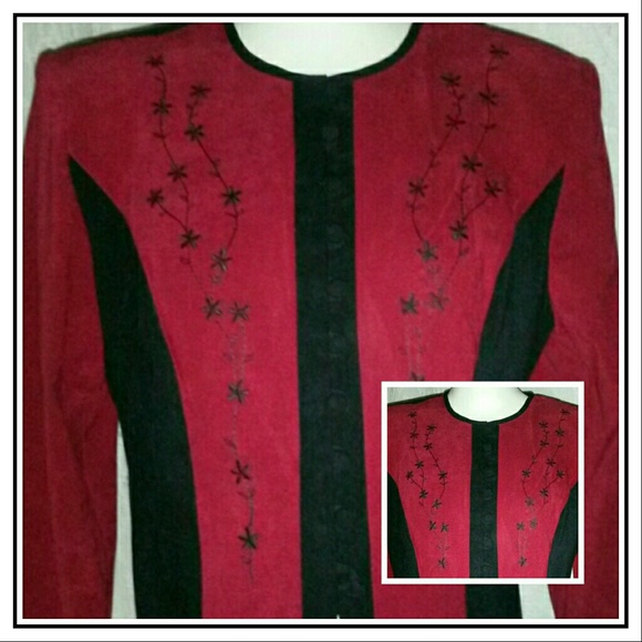 Gorgeous Red & Black Jacket - Picture 2 of 4