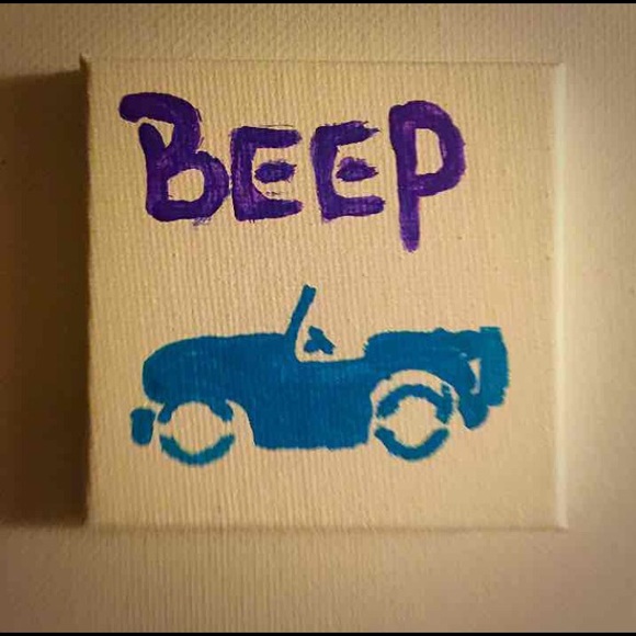 Home decoration jeep painting