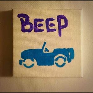 Home decoration jeep painting