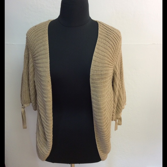 Lane Bryant camel chunky knit cardigan