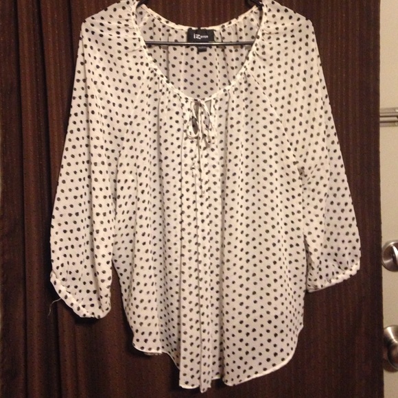 Polka dot blouse- size XL
