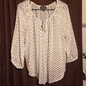Polka dot blouse- size XL