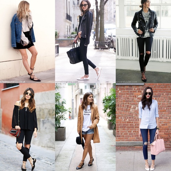 ✨NEW✨ Suede Lace-Up Ballerina Flats - Picture 3 of 3