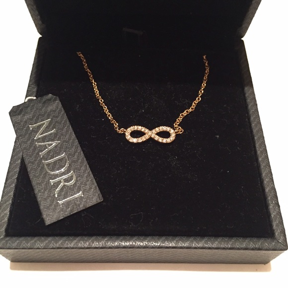 Nadri Pave Infinity Necklace (Gold)