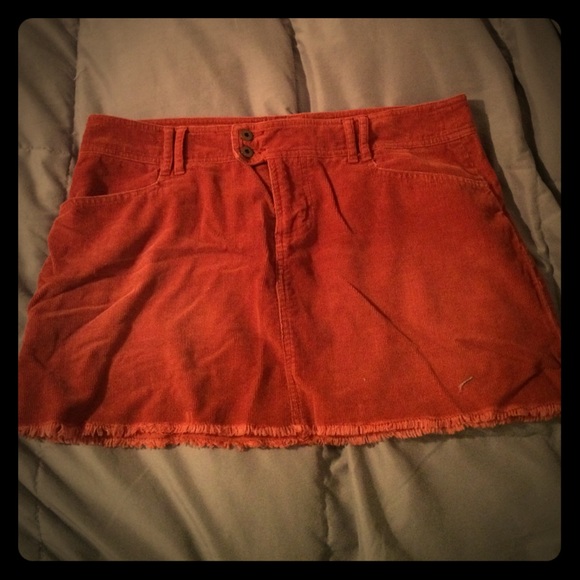 Wet Seal orange corduroy skirt