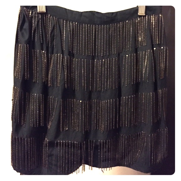 Charcoal Gray Skirt w/Chains