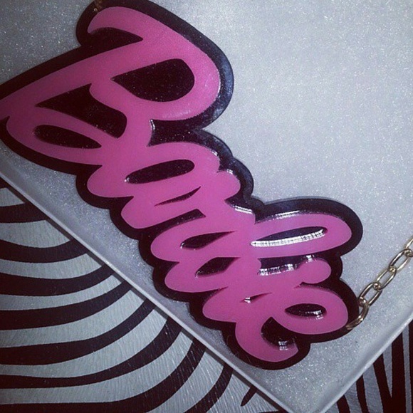 "Barbie" double plates acrylic necklace