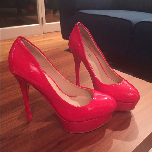 Aldo-Red Patent Leather Pump